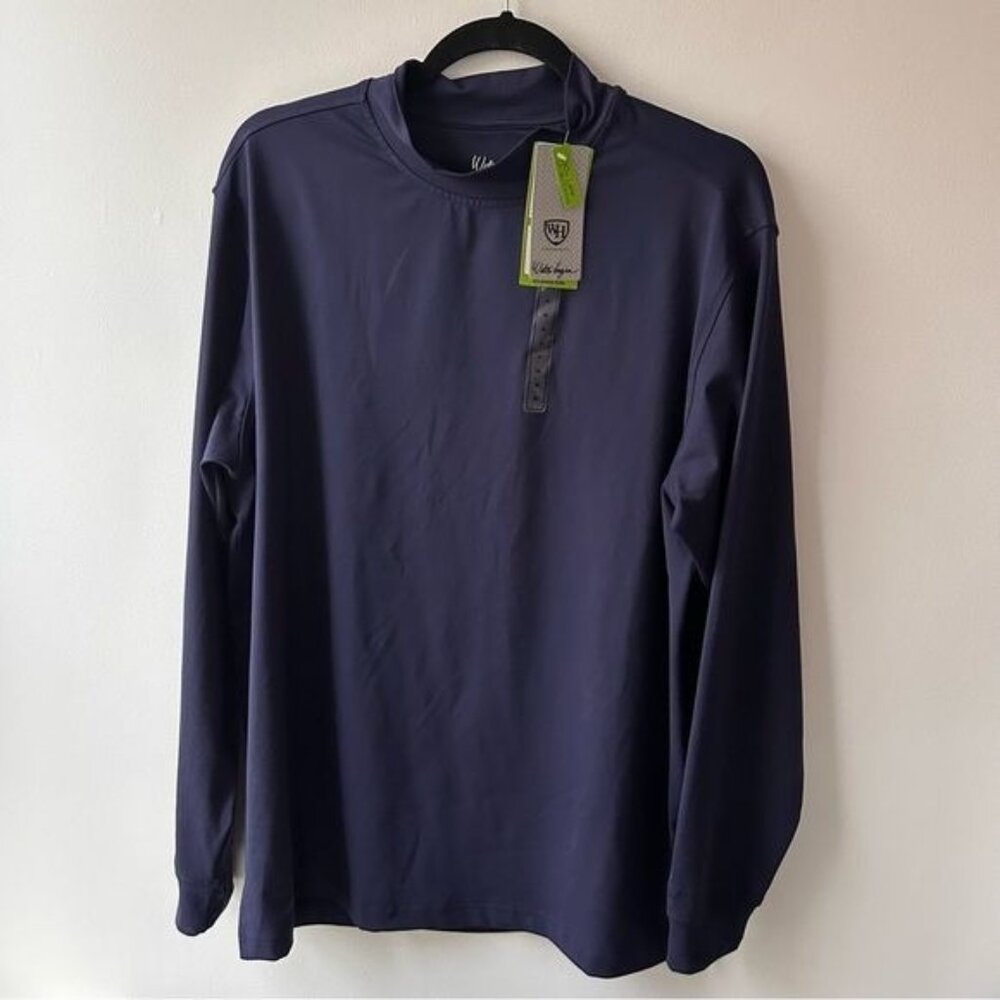 Walter Hagen UV Blocking 30+ UPF Golf Long Sleeve Navy Size Medium